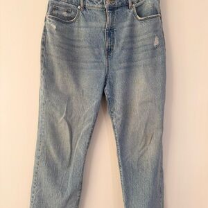 LOFT Women's Straight Leg Jeans - high waisted, Light Blue
